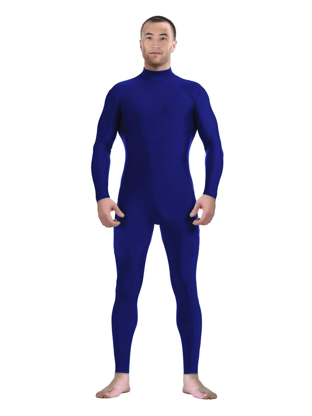 Aniler Men's and Women's Spandex Headless and Without Gloves Socks Zentai Costume Bodysuit Stretchy Cosplay Unitard Body Suit