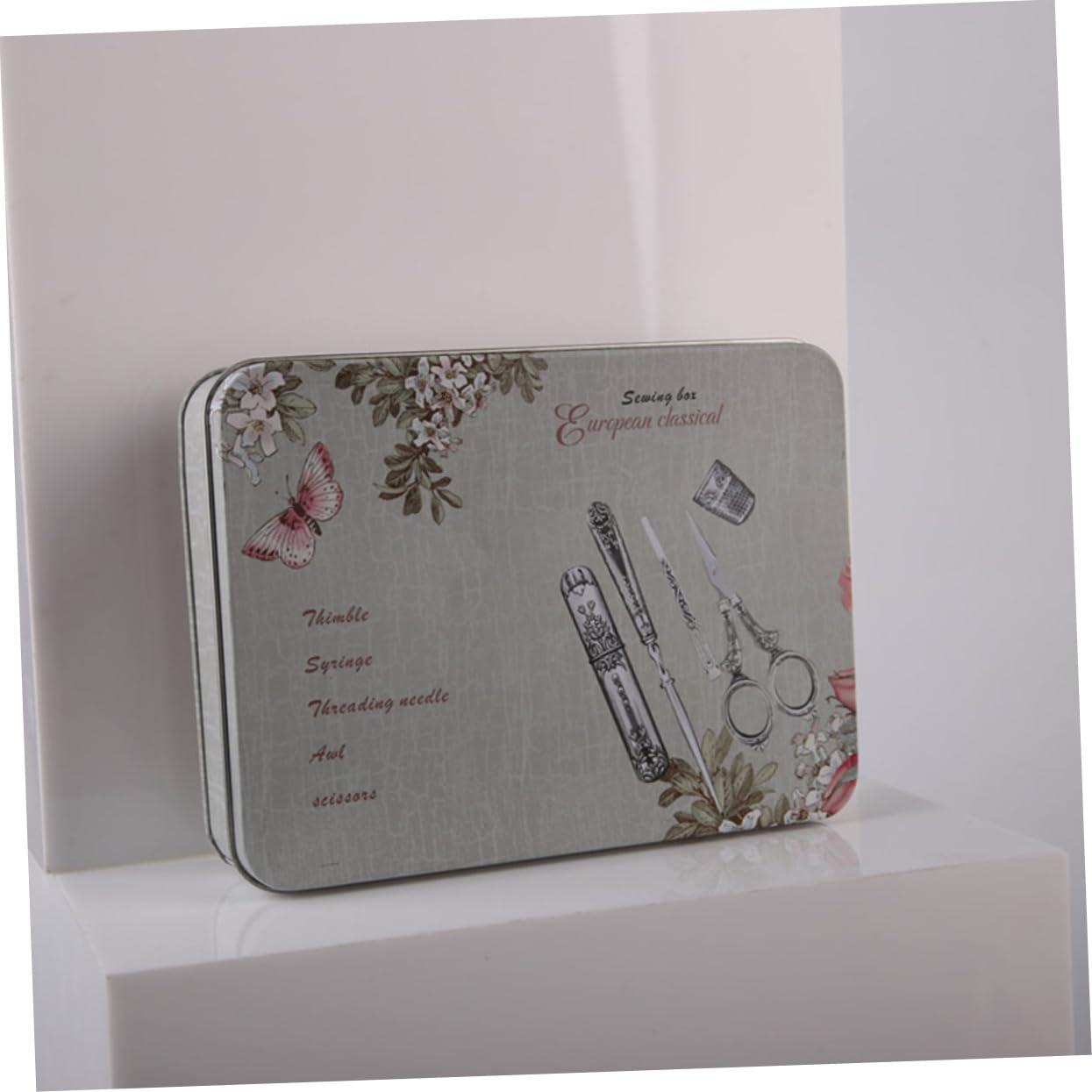 1 Set Strumenti Da Cucito D'epoca Forbice Multifunzionale Forbice Da Cucito Artigianale Kit Combinati Incrociata Forbici Retrò Ditali Per Ricamo Silver Ferro Da Stiro NUOBESTY