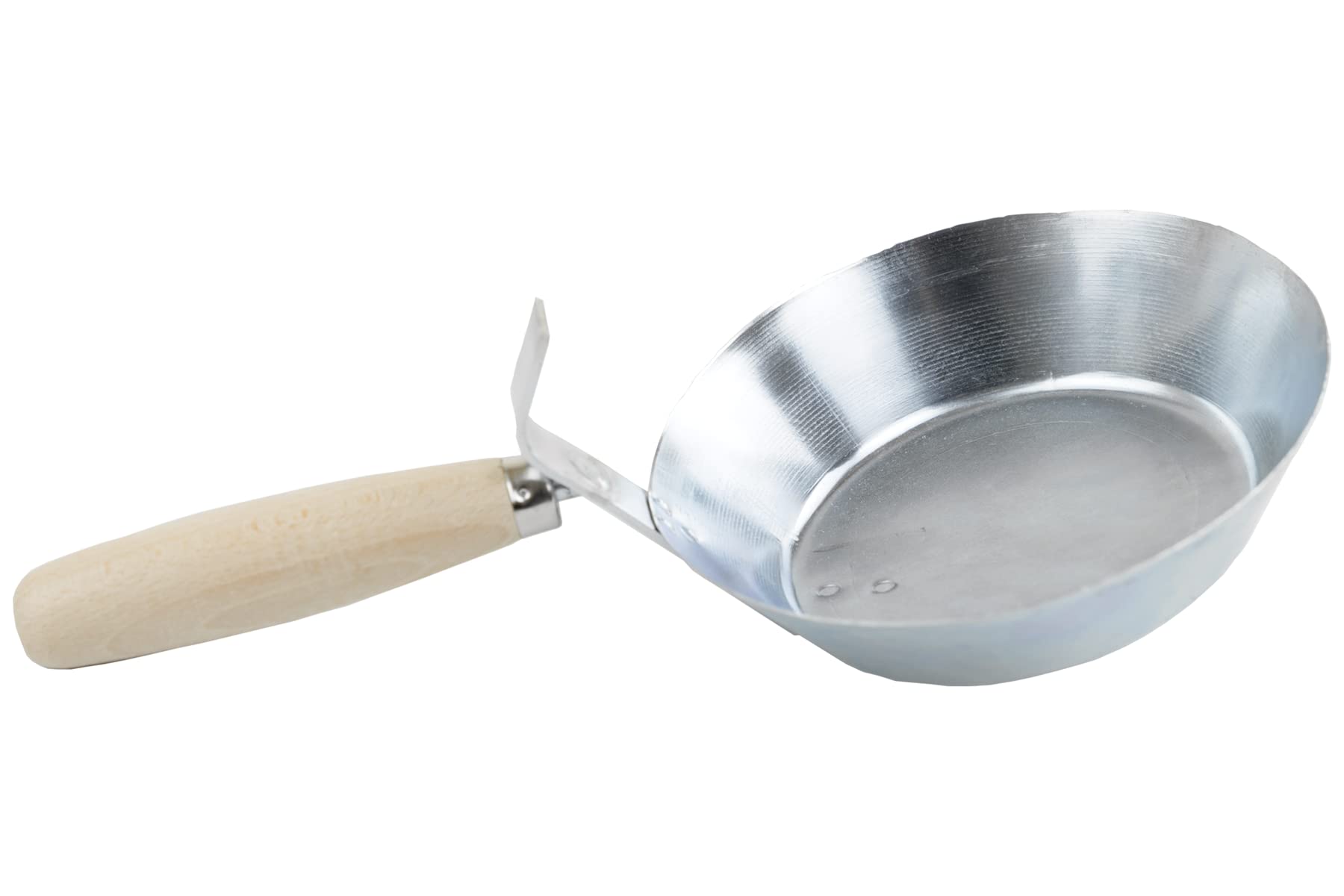 Toolty Masonry Scoop, Construction Pan - 185mm (7.28") - Wooden Handle - Galvanized Steel - Plaster, Water, Hand Tools, DIY - TLTY-0415
