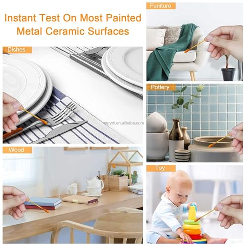 ISENVO Lead Test Swabs, 60pcs Instant Lead Test Kit, Rapid Home-use Testing for Painted Surfaces, Ceramics, Dishes, Metal, Wood, Quickly Results in 30s - Thumbnail 3