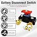 2Pcs Car Battery Cut Off Switch,Car Battery Power Cut Off Switch Breaker,Adjustable Battery Disconnect Switch,Pure Copper Manual Rotary Battery Shut Off Switch for Car Truck RV Boat Supplies