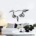 Testa Di Gufo Adesivo Murale Astratto Grande Uccello Animale Fantastico Bambini Camera Da Letto Uomo Grotta Decorazioni Interne Per La Casa Adesivi Per Finestre In Vinile Murale 57X90Cm