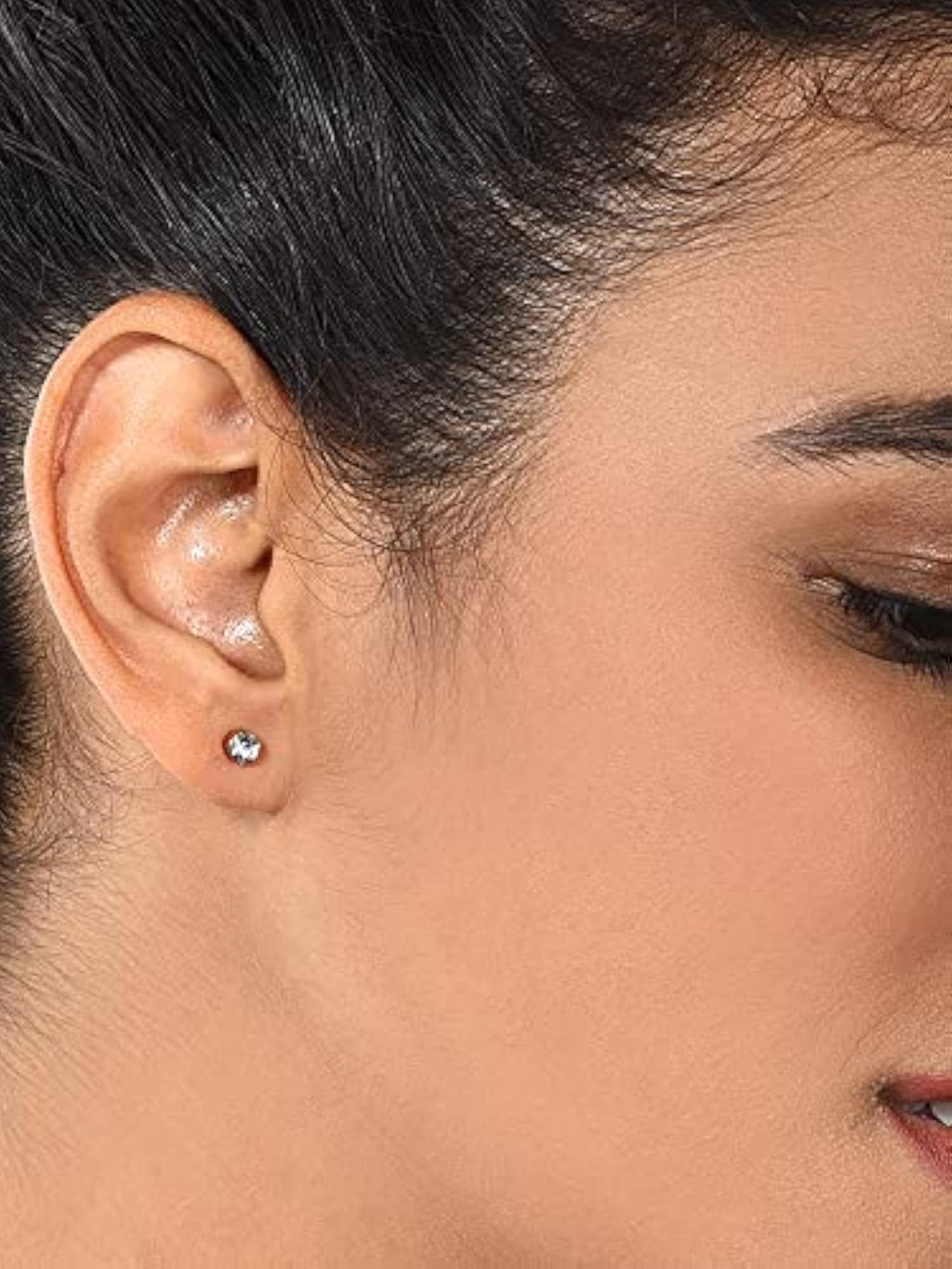 Contemporary Studs & Semi-Hoop Earrings Set