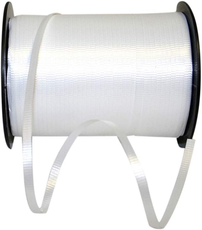 Reliant Ribbon Curling Ribbon Tuscany Rd Ribbon, 3/16 Inch X 500 Yards, White (Pack of 3)
