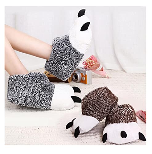 Unisex Polar Bear Paw Slippers Boots Plush Furry Animal Paw House Slippers for Couples Animal slippers3