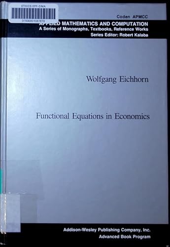 Preisvergleich Produktbild Functional Equations in Economics