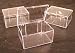 Lot of 3 Crystal Clear Hinged Plastic Trading Card Storage Boxes (100-ct) - Made in the U.S.A.