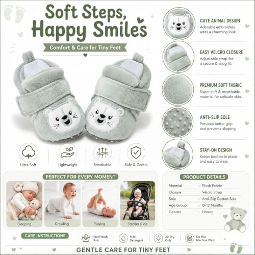 Image of Star Fish Baby Boys & Girls 3 TO 12 Months Skin Friendly Comfortable & Breathable Booties