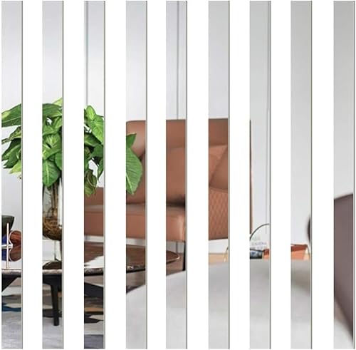 Spiegel-Wandaufkleber, gestreiftes Design, Spiegelkunst, Fliesen-Aufkleber, DIY, selbstklebende Wandlinie, Bordüre, Aufkleber, abnehmbare Acryl-Spiegelbögen, Wandaufkleber und Wandbilder für