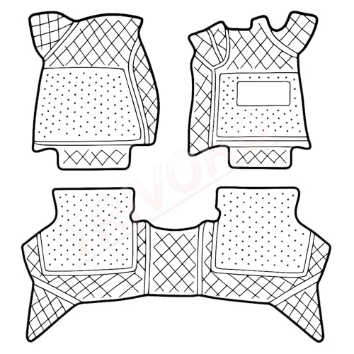 Image of 7D Luxury Car Floor Mats for Honda Amaze (2025- Onwards) | Custom Fit, Waterproof, Anti-Slip, All-Weather Protection | Premium Leather Car Foot Mats | Coffee & Beige