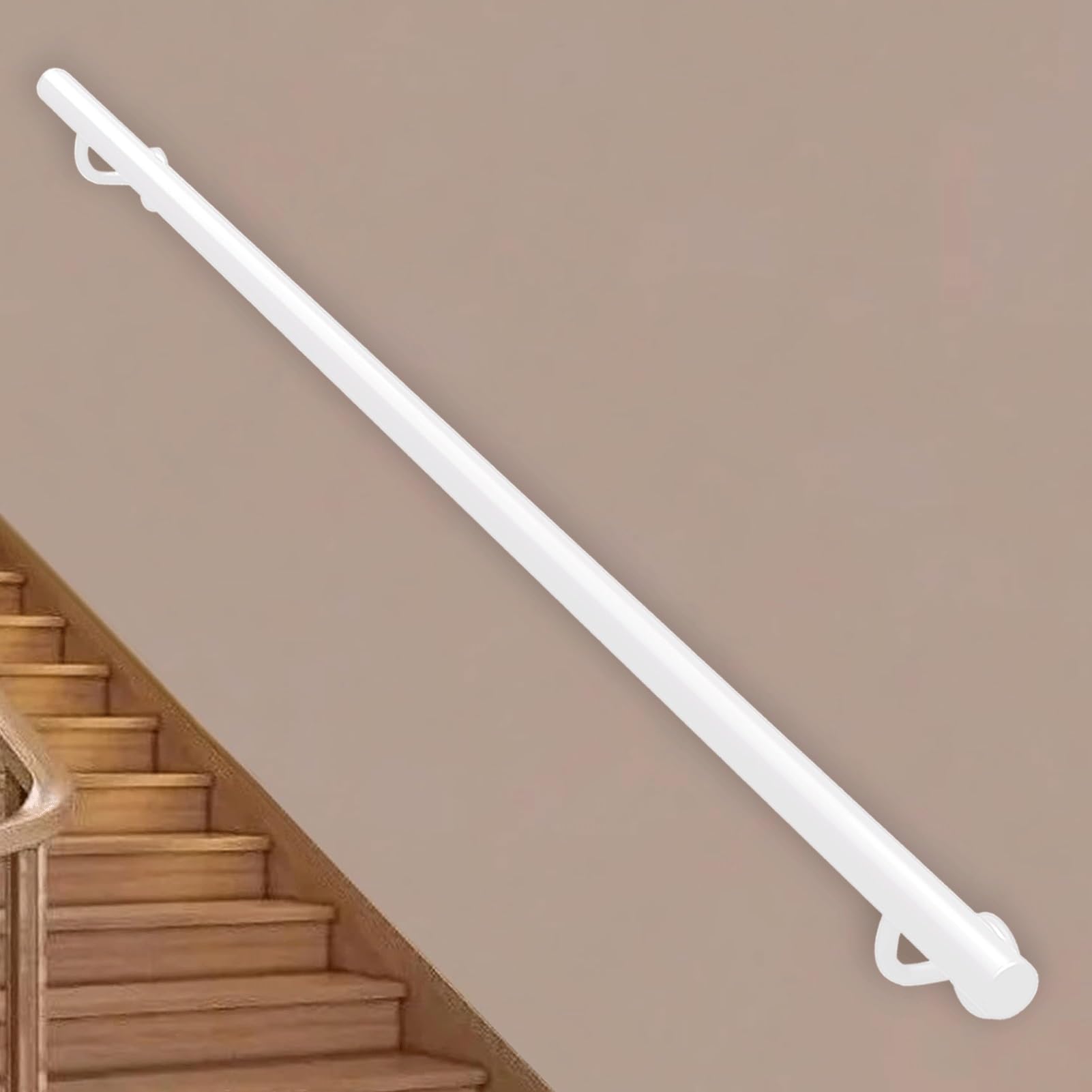 Drabiny naścienne 1,5 m do 6 m balustrada wewnętrzna/zewnętrzna przemysłowe drabiny dachowe bezpieczne drabiny białe (250 cm) i wszechstronny design