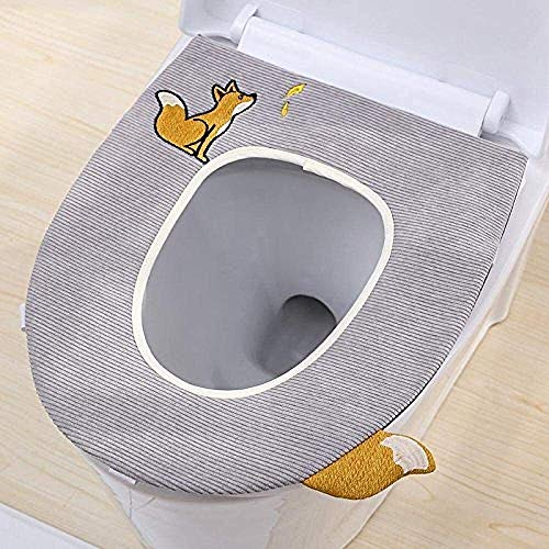 YLKCU 2 Stück Soft Badezimmer Toilettensitzbezug, Toilettensitzkissen Home Four Seasons Toilettenset Toilettensitz Universal Cute Wasserdichter Toilettensitz Toilettensitz Toilettensitz Set Weiches