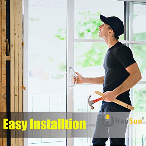 Hausun Patio Sliding Door Handle Set With Lock Key Cylinder,Mortise Lock And Face Plate,Complete Replacement Handle Lock Set Fits Door Thickness From 1-1/2" To 1-3/4",Reversible Design #TOP6