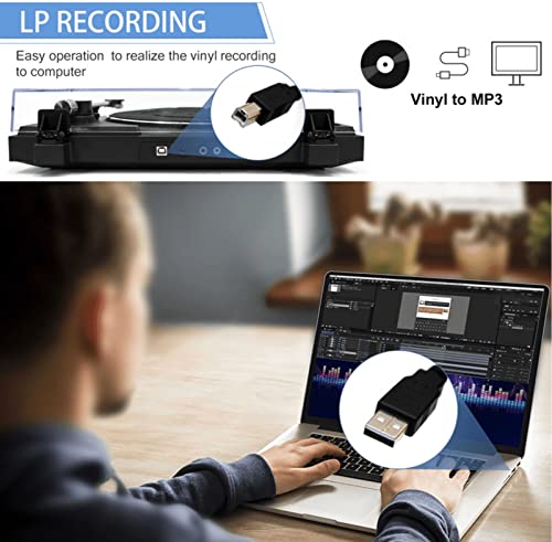 Tourne-disque avec couvercle anti-poussière transparent Tourne-disque en vinyle Haut-parleurs stéréo intégrés Bluetooth… - Les Beatles, Paul McCartney, John Lennon, RIngo Starr, George Harrison Tourne-disque avec couvercle anti-poussière transparent Tourne-disque en vinyle Haut-parleurs stéréo intégrés Bluetooth… – Image 6