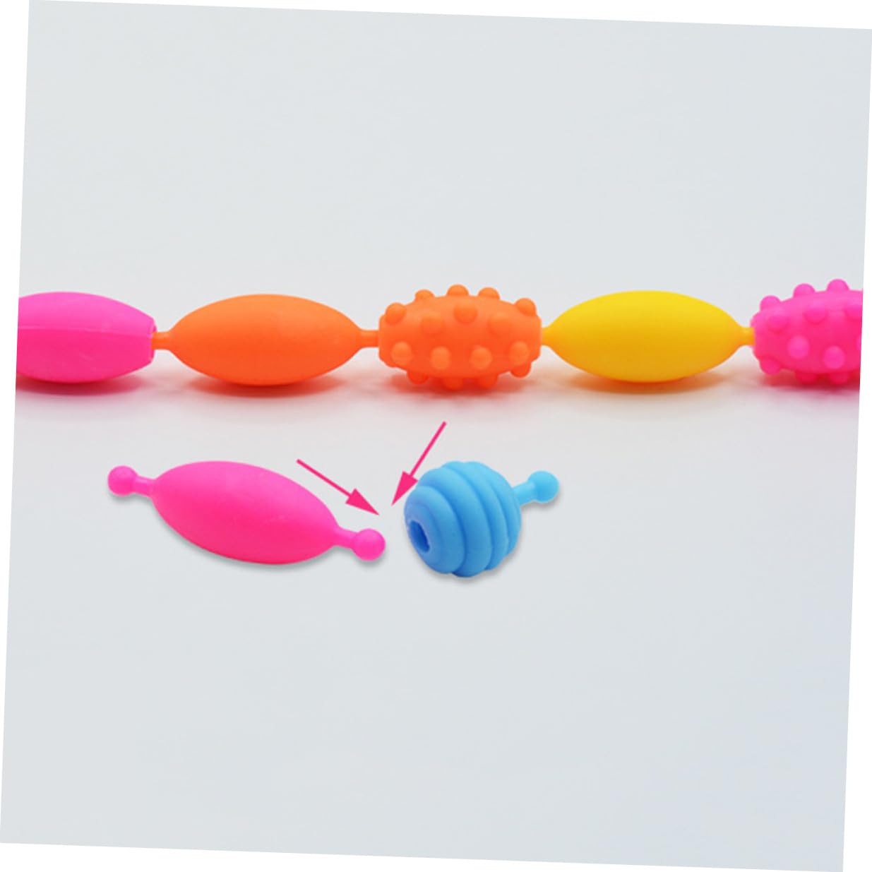 UKCOCO Cuentas de Plástico DIY para Niñas, Caja de 1 para Pulseras