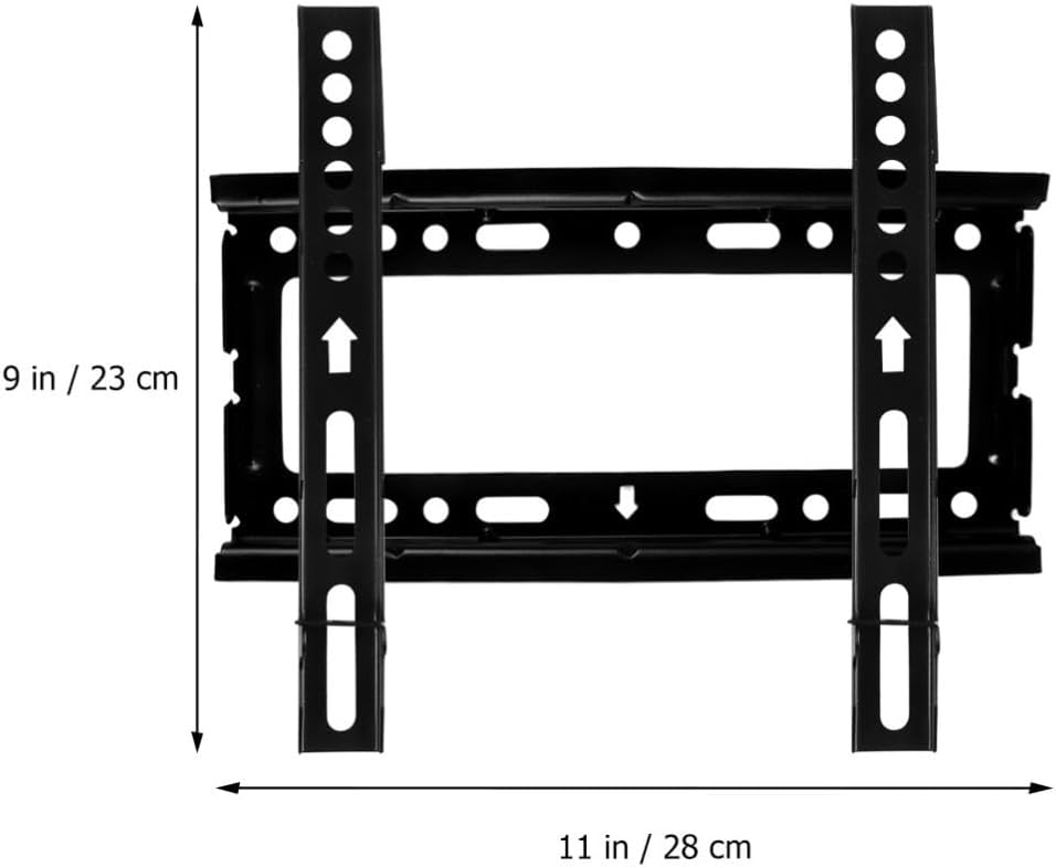 Garneck Adjustable Steel Tv Wall Mount Bracket for Tvs Thick Black Articulating Arm Low Profile Distance Secure Double Hook and Long Screw Fix for LED LCD OLED Flat Curved Random Color