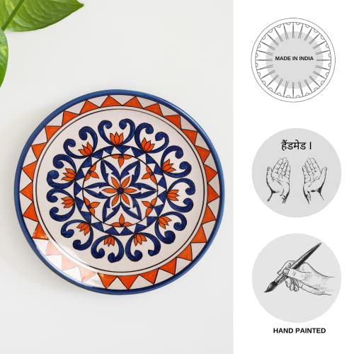 Image of ExclusiveLane 'Star Light' Ceramic Decorative Wall Plates Decor Hanging For Living Room Home Decoration Items (10 Inch, Handpainted)