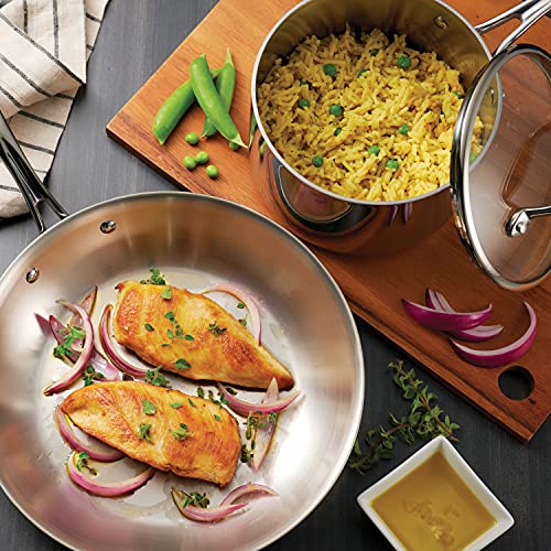 Tramontina Stainless Steel Tri-Ply Clad 12-Piece Cookware Set, Glass Lids, 80116/1012Ds #TOP2