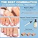 Ingrown Toenail Treatment w/Ingrown Toenail Drops Reliever & Softener,Double Sided Pedicure Nail Lifter Tool for Easy Trimming Care Thick Nail & Ingrown Toe Nail,Toenail Cleaner Kit for Men Women