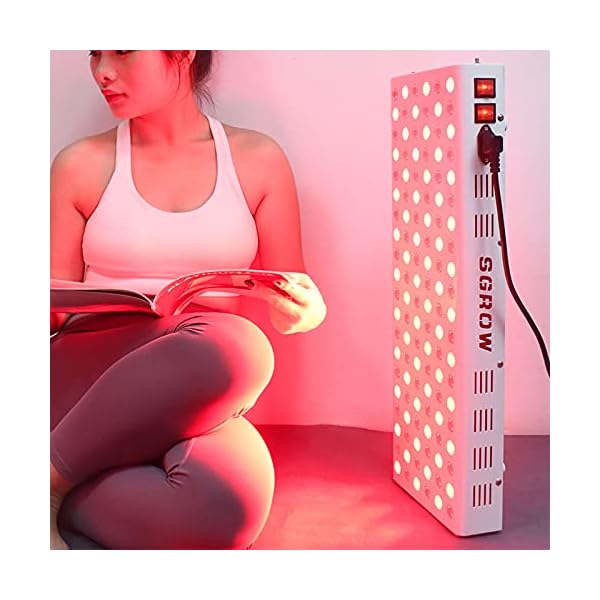SGROW-Red-Light-Therapy-600W-Red-Therapy-Light-Most-Powerful-Combo-Red-660nm-850nm-Near-Infrared-Therapy-Lamp-Low-EMF-for-Pain-Relief-Skin-Health SGROW Red Light Therapy Devices for Body 600W 660nm and 850nm Near Infrared Lamp 120LEDs for Skin Care and Pain Relief