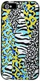 Zizo Rubberized Design Protective Cover for iPhone 5/5S - Retail Packaging - Teal Safari Design