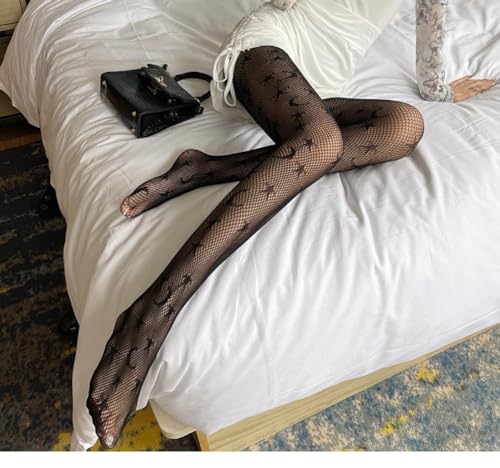 Image of Women Sexy Fishnet Stockings Lace Stockings Black Fish Net Tights Pantyhose Sexy Fishnet Tights (Standard, Black 5)