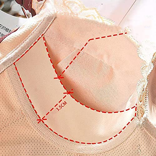 Soutien-gorge non doublé grande taille 75E en dentelle noire WENJUN - 3