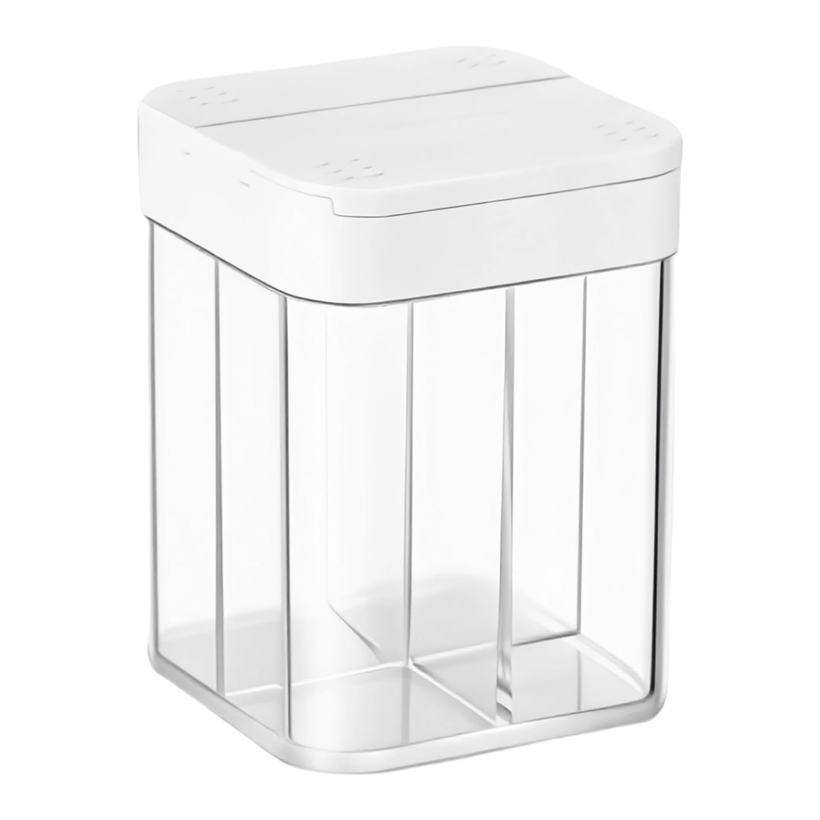Buxuaaaa Transparency Condiment Box with Sliding Cover Multi Compartment Kitchen Storage Container Hygienic Seasoning Dispenser Kitchen Dispenser