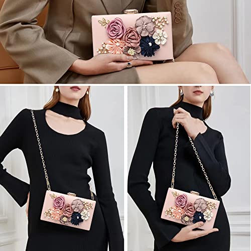 Floral Clutch Floral Clutch Purses For Women 3D Flower Purse Clutch With Roses Flower Clutch Clach Unique Clutch Purses For Women Blush Clutch Purses Women Evening Bridal Pearl Clutch Bride Clutch #TOP2