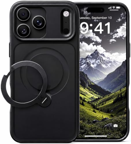 CASEKOO iPhone 18Pro/17 Pro �p �P�[�X �y2026�ō�����&��_360�x��]�zMagSafe�Ή� �ČRMIL�K�i 360°�S�����ϏՌ� �y���c�����E�p�x���R�����z �ő�25W�}���[�d�Ή� �w��h�~/�}�b�g�d�グ/���ϖh�~/������