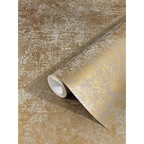 Papel pintado Marburg oro metálico para habitación o salón Cover