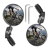 Materiales de alta calidad: el espejo para bicicleta está hecho de plástico ABS y lente acrílica de alta resolución, resistente a los golpes, antideslumbrante y sin distorsión. Construcción muy sólida que garantiza que este espejo dure mucho tiempo y no se mueva. Este es un bonito accesorio para jóvenes y hombres.