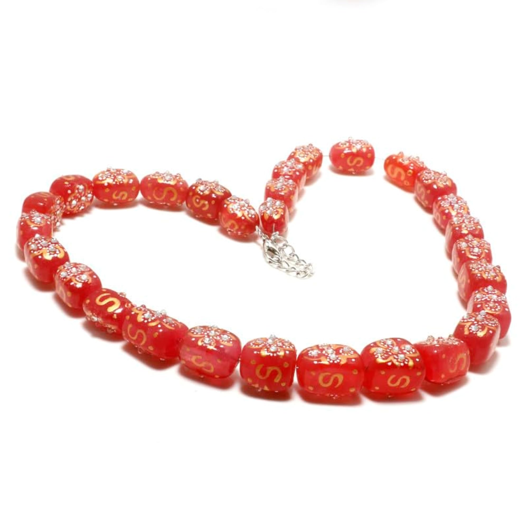Women's 925 Sterling Silver Aventurine Gemstone Necklace, Adjustable