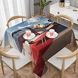 Photo Gallery sdtykhj red carpet - tovaglia quadrata impermeabile, resistente, 152,4 x 152,4 cm, lavabile, tovaglia autunnale in tessuto decorativo per feste di nozze e banchetti Photo Gallery sdtykhj red carpet - tovaglia quadrata impermeabile, resistente, 152,4 x 152,4 cm, lavabile, tovaglia autunnale in tessuto decorativo per feste di nozze e banchetti