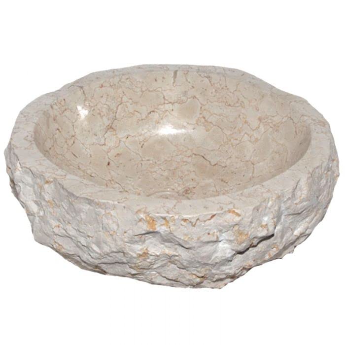 Petite vasque à poser en marbre naturel beige 30-39cm CHOIX SUR PHOTOS. lave mains salle de bain marbre crème