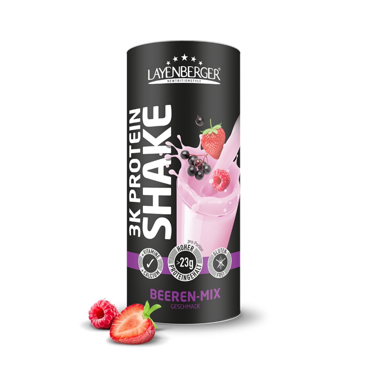 Layenberger 3K Protein Shake – Beeren-Mix (360 g, ca. 12 Portionen)