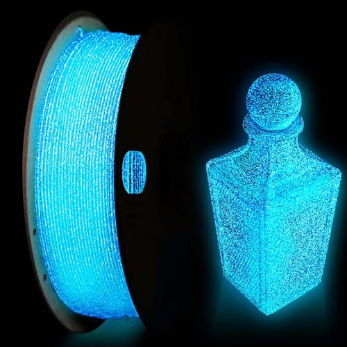 YOUSU 3D Printer Filament, Glow in The Dark PLA Filament 1.75mm, Black Filament with Glow in The Dark Blue Starry Sky 1kg(2.2lbs). YOUSU 3D Printer Filament, Glow in The Dark PLA Filament 1.75mm, Black Filament with Glow in The Dark Blue Starry Sky 1kg(2.2lbs).