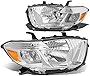 DNA Motoring HL-OH-THI08-CH-AM Chrome Housing Amber Corner Headlights Replacement For 08-10 Highlander