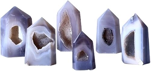 Miniatura 4 de Clúster de cristal natural Espécimen mineral ágata Geoda varita Piedra de cristal Cristal de geoda mineral (3.53-7.05 oz)