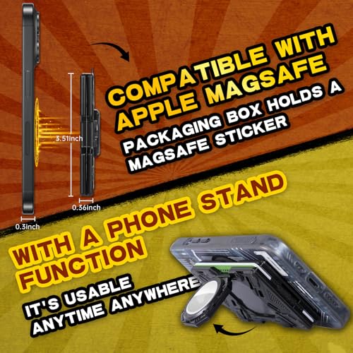 AirTag Wallet for Men – Slim Minimalist Metal Wallet with Carbon Fiber, RFID-Blocking Credit Card Holder, Front Pocket Wallet with Glass Luminous Tube & Hook Position Black4