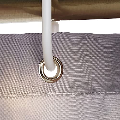 Rideau de douche polyester KnSam motif cheval finition soignée marron clair
