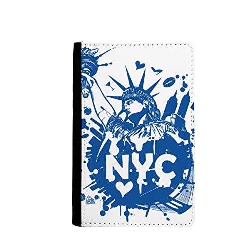 Étui portefeuille de voyage passeport design New York City USA multicolore