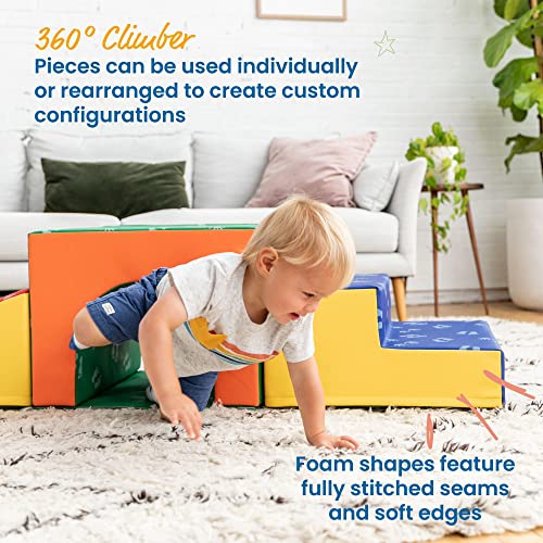 Ecr4Kids Softzone Single Tunnel Climber, Toddler Playset, Assorted, 3-Piece #TOP3