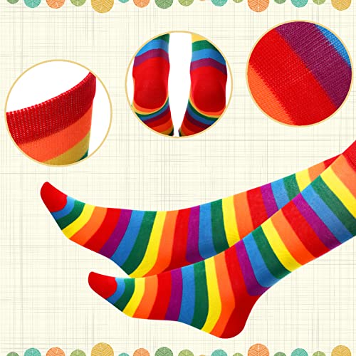 Vicenpal 8 Pairs Rainbow Pride Gay Socks Cotton Colorful LGBT Striped Casual Socks for Men Women Birthday Pride Gifts3