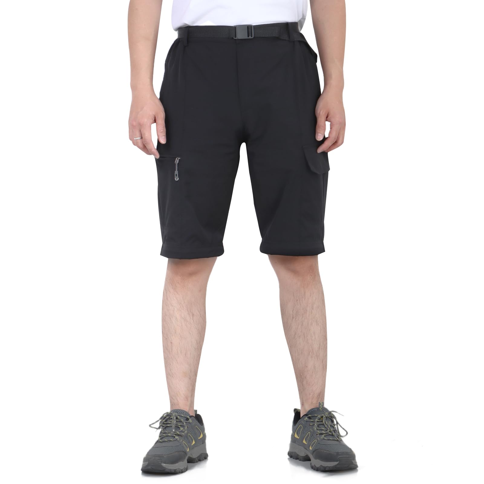 LHHMZ Pantalones de senderismo para hombre, ligeros, con cremallera, casuales, de secado rápido, para viajes, pesca, pantalones cortos