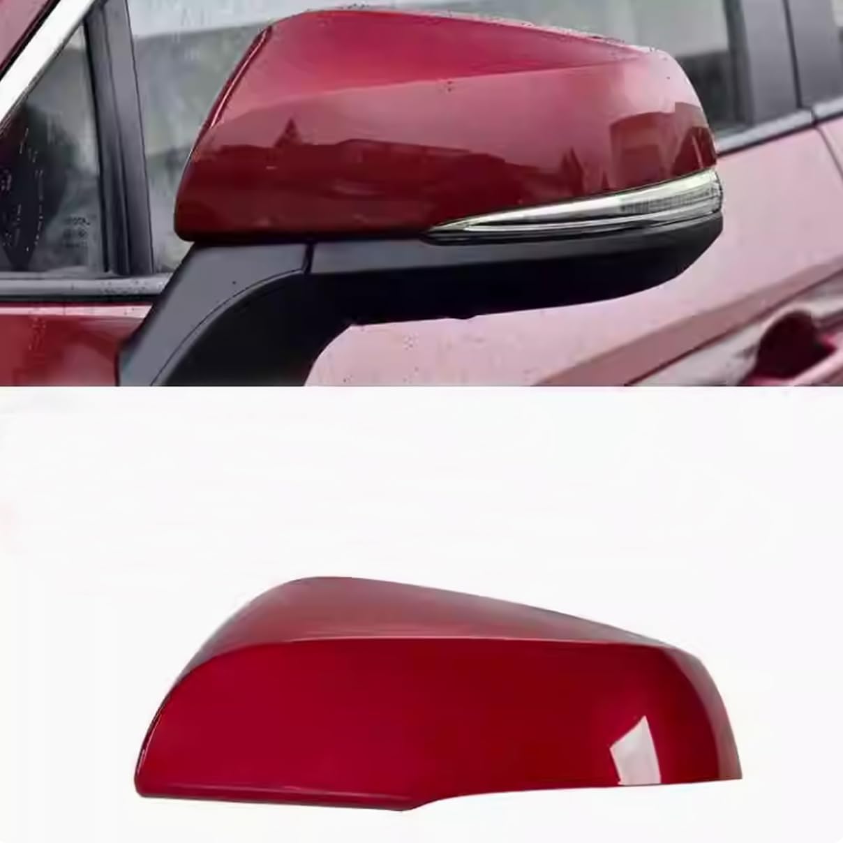 Driver Side Car Rearview Mirror Cap Cover For Toyota RAV4 2019 2020 2021 2022 87945-0R905 (Red, Right)