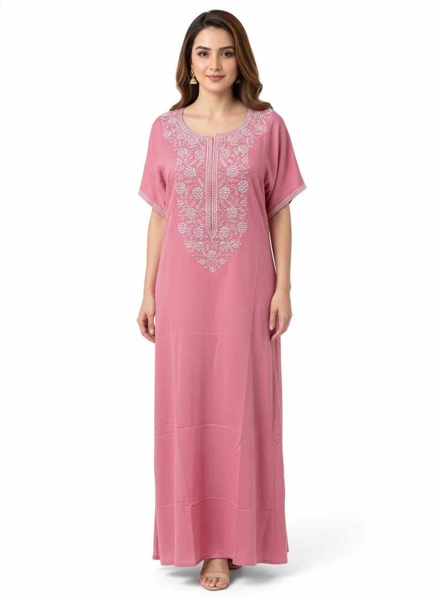 Nighty| Nighty for Women Stylish| Alpine Nighty for Women| Night Gown for Women Stylish| Breathable Alpine Fabric| Elegant Embroidery|