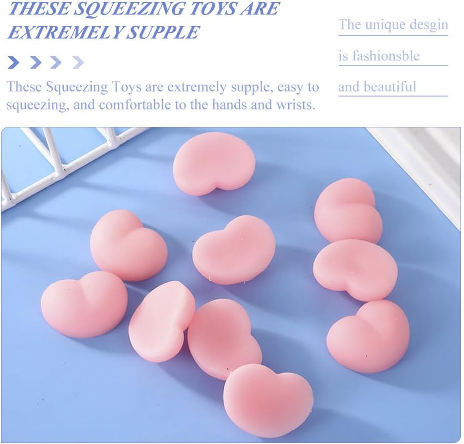 Pinch Toys Cute Squeeze Stress Relief Toy for Kids Mini Soft TPR Fun Squishy Fidget Perfect for Home and Office Decoration Pink 1 57 X 1 37 X 0 74 Inch