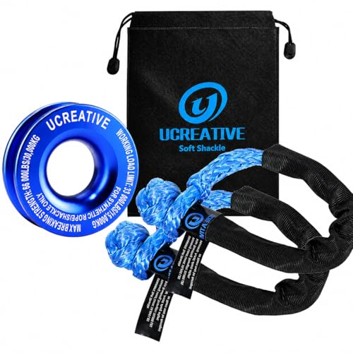 Ucreative Blue Recovery Ring and 2PCS Blue Soft Shackle