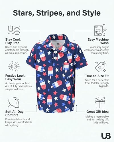 Image of Unique Baby Moisture Wicking Kids Polo Shirts for Toddler Boys Polo Shirt